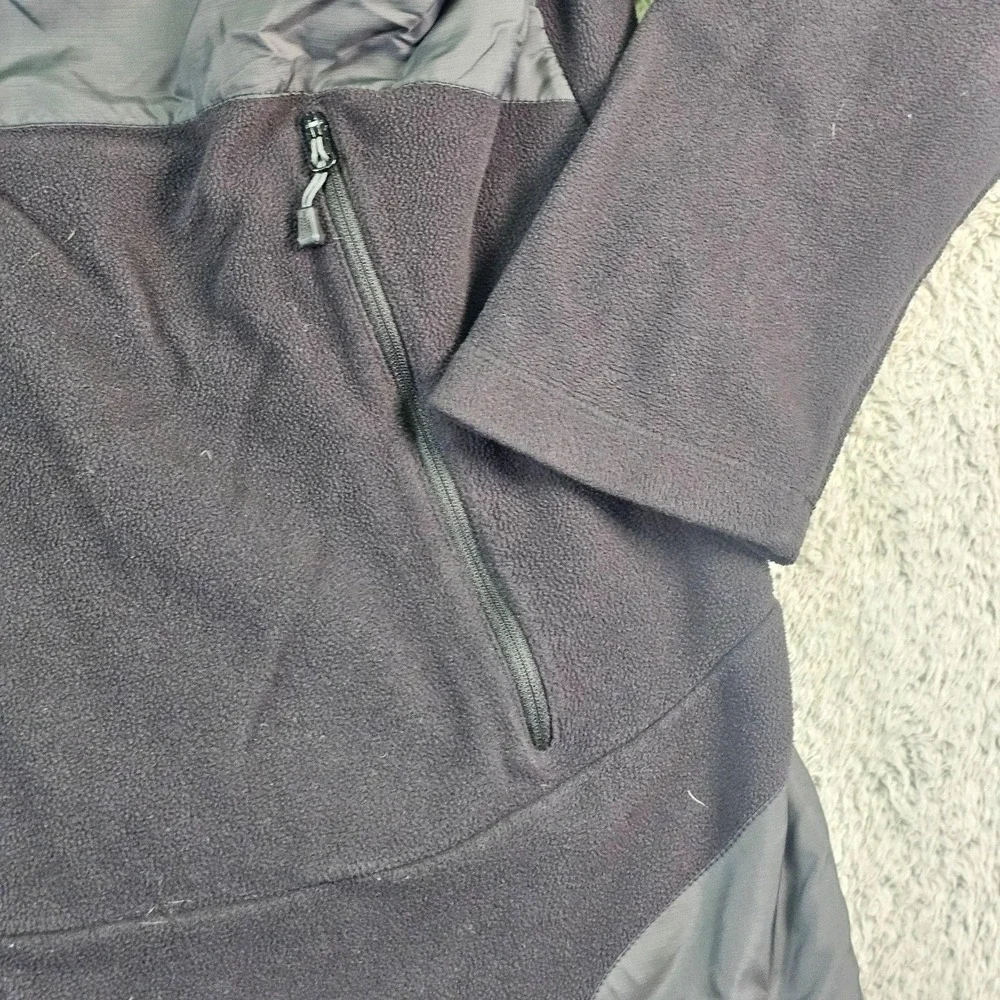 The North Face Jacket Mens XL Black Polartec Fleece Full Zip Windbreaker Pockets